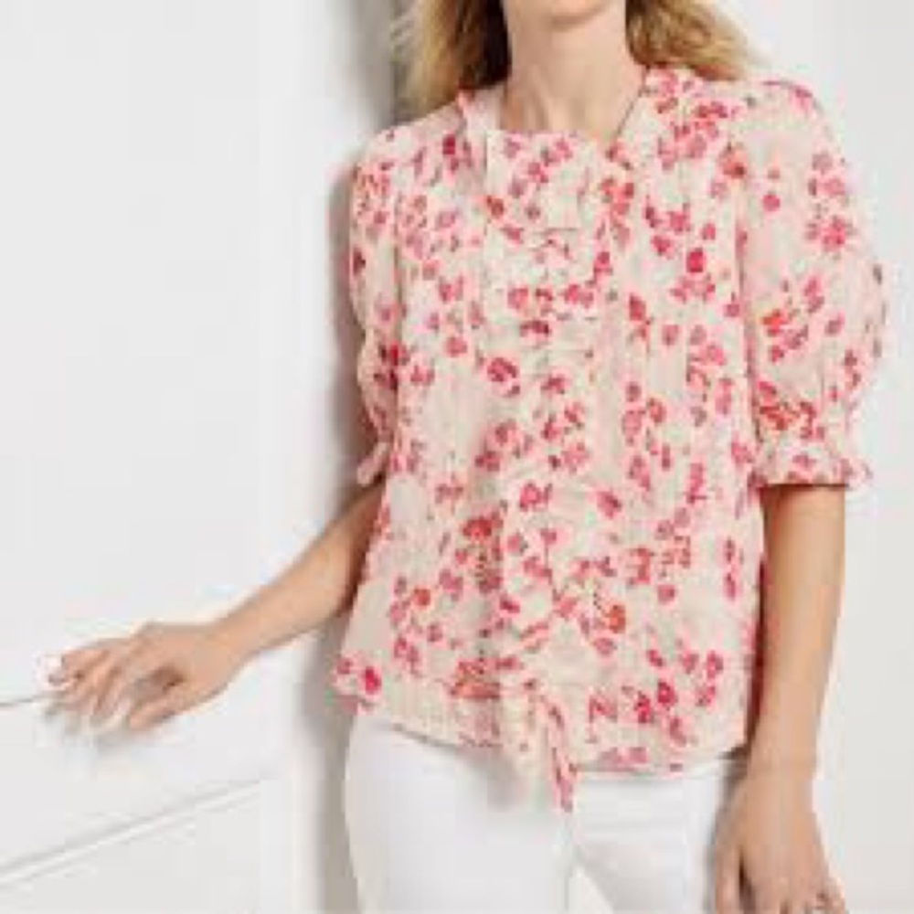 Cabi Cherish Blouse short sleeve style 6715, size Medium